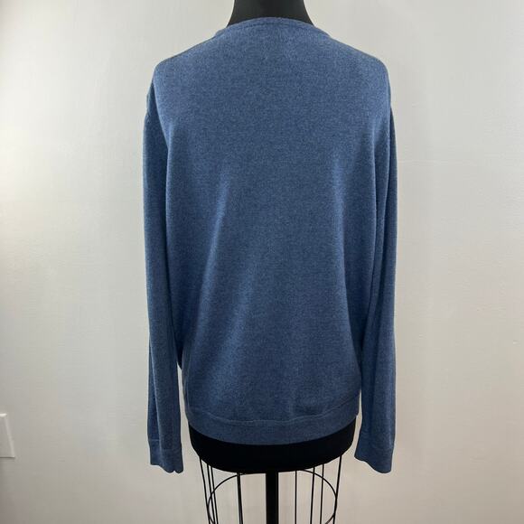 Nordstrom JWN Men's Blue Italian Merino Wool Crewneck Pullover Sweater Size XL - Picture 4 of 7